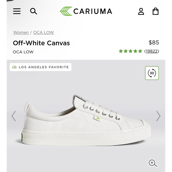 NWT Women’s Cariuma OCA Low Top Off White Canvas Sneaker 8 - Picture 1 of 12